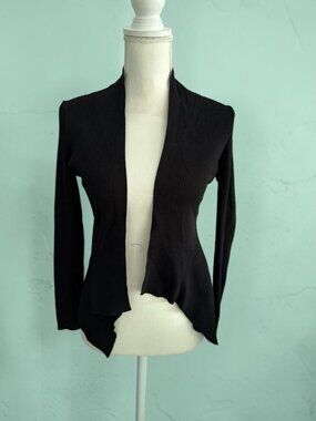 White House Black Market Black Cardigan Open Sweater Sz XS Womens